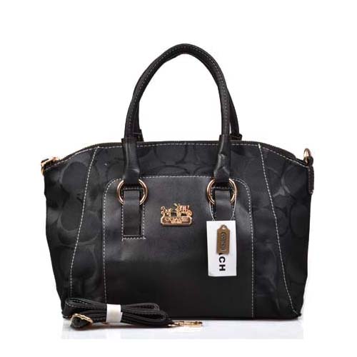 Coach Madison Signature Medium Black Totes DPC | Women